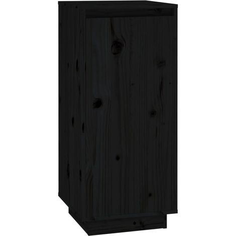 Zapatero mueble para entrada/pasillo/salón 35 x 35 x 80 cm madera maciza de pino negro 020021968 (1/5)
