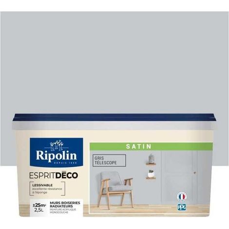 Ripolin Esprit Déco Innenfarbe grau satin 2,5L (1/3)