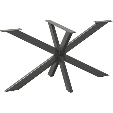 Esstischbein in Spinnenform Anthrazit 150x78x(72-73) cm Stahl