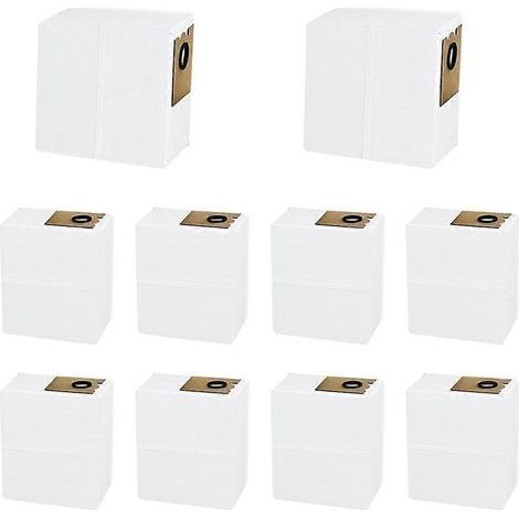 Lot de 10 sacs à poussière de rechange pour aspirateur robot Lefant M2 Pro / M2S Pro (accessoires inclus) - Sacs non tissés (1/5)