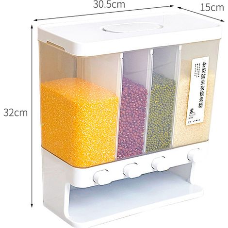 Transparente Aufbewahrungsbox mit abnehmbarem Deckel und Druckknopf für die Küche (1/5)