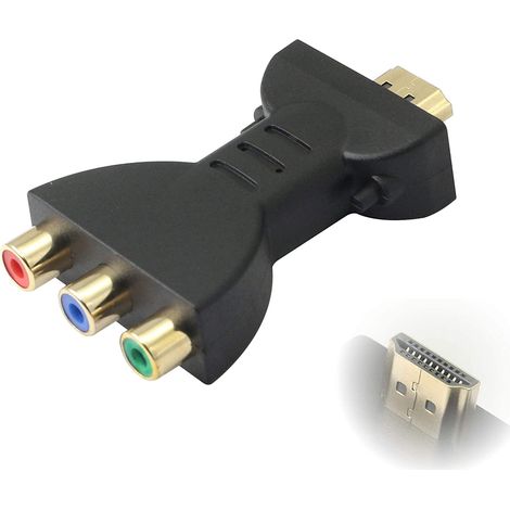 Adaptateur HDMI Mâle vers RCA Femelle - Convertisseur Vidéo Composite et Audio - Compatible HDTV DVD Projecteur LCD - 1 Pièce (1/5)