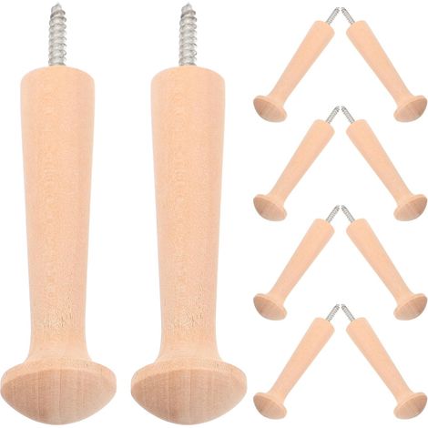10 crochets muraux bois - 3,8 pouces - pour maison et entrée (1/5)