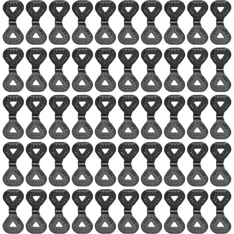 50 clip in plastica per tessuto parasole per tende da campeggio all'aperto, fibbie triangolari, clip di fissaggio per zanzariera della tenda, facili da usare