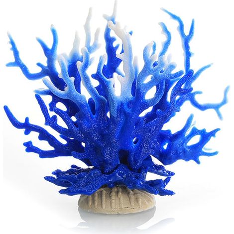 Décoration corail artificiel multicolore pour aquarium – Résine sans pollution, imitation réaliste – Ornement jaune cramoisi paysage aquatique, bacs à poissons – CT107 yellow red (1/5)