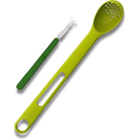 Juego de antipasti verdes Joseph Joseph Scoop&Pick de 2 piezas Ideal para servir aperitivos, diseño ergonómico y funcional (1/4)