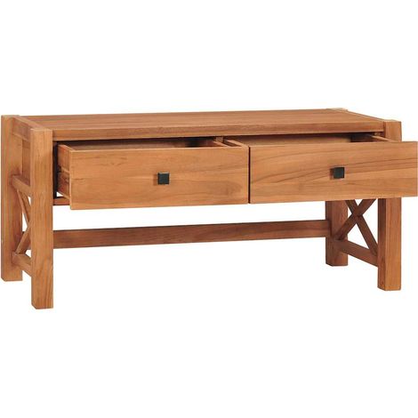 Meuble TV, Étagère TV, Meuble de Salon, 100x40x45 cm Bois de teck recyclé OIB2620E (1/5)
