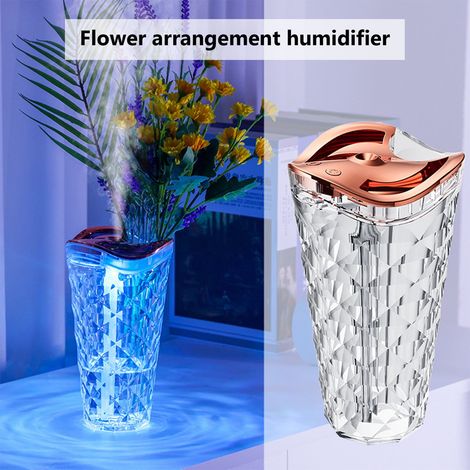 Humidificateur Avec Lampe - 800 ml - 3 Modes De Lumière Blanche Et 7 Couleurs Respirantes - Pour Chambre Et Bureau - 1 Pièce (1/5)