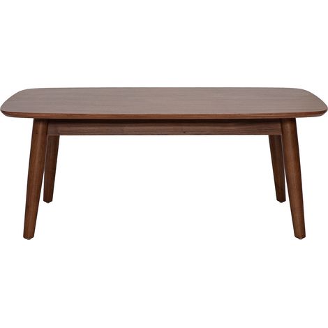 Table basse rectangulaire bois foncé noyer L100 cm NORDECO (1/4)