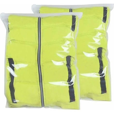 30 Pièces Sac Zippé Transparent de Rangement Vetement 50 x 60 cm Pochette Étanche Sac de Rangement Voyage pour Couettes, Couvertures, Vêtements (1/5)