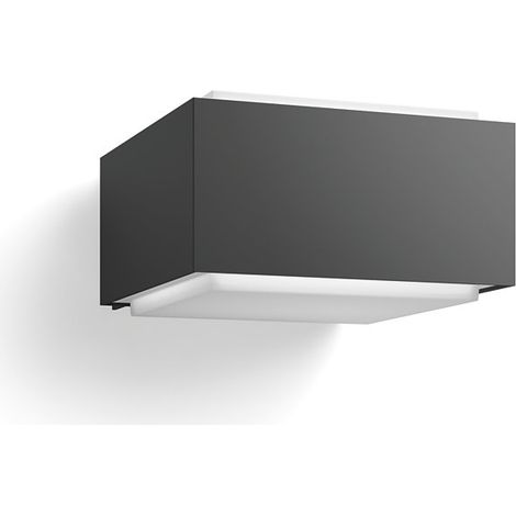 Philips – Applique murale extérieure Hedgehog 1x42 W – Aluminium anthracite – Indice de protection IP44 – Éclairage moderne pour jardin