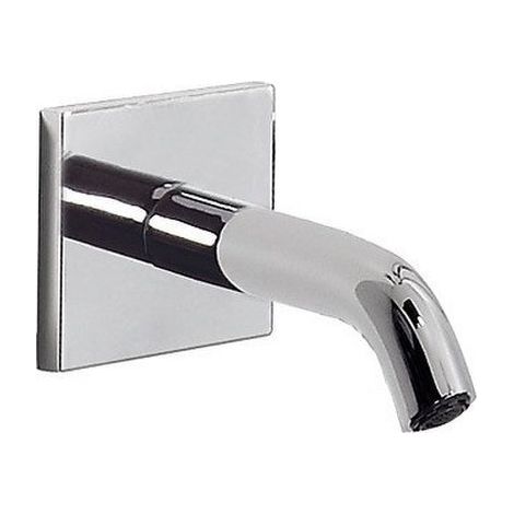 CAÑO FIJO DE PARED CON TOMA DE AGUA A PARED REGULABLE EN