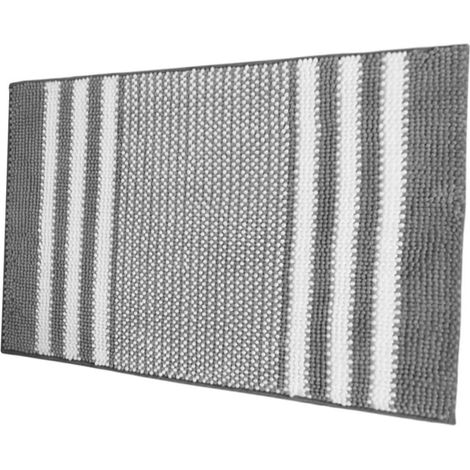 Chenille-Teppich, saugfähige Bodenmatte, grau, Badematte, saugfähige Bodenmatten, Mikrofaser, Trockenmatte, Duschmatte, Küchenmatte, rutschfeste Matte (1/5)