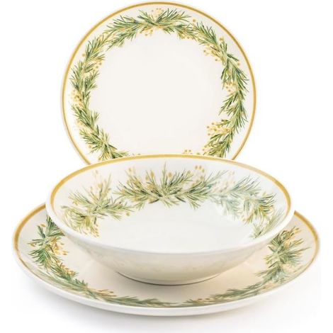 Servizio di Piatti da Tavola in Ceramica Coupe Royal 18 Pezzi (1/3)