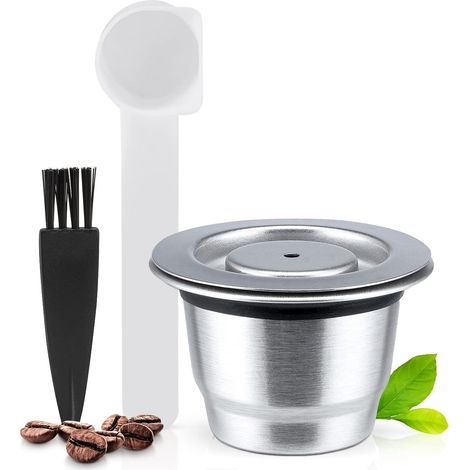 Refillable and reusable stainless steel Nespresso capsules compatible with Nespresso machines (1/5)