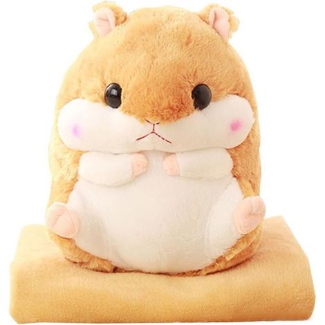 Almohada de peluche para hámster con funda cómoda, 100 cm x 170 cm, marrón claro (1/4)