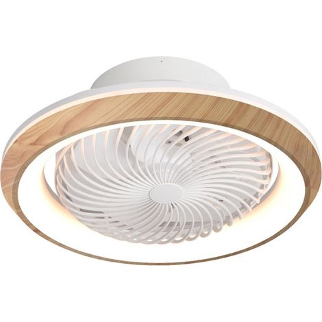 Ventilador De Techo Plafon Madera 14w 49 X 21 Cm Dupi