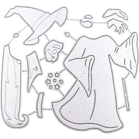 Découpes à l'emporte-pièce pour Halloween, bordure en métal à embosser, pour décoration DIY (1/5)