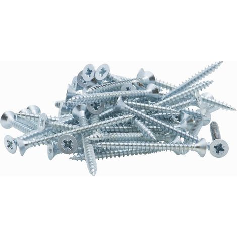 Vis à bois tête fraisée PZ zinguée Viswood filet partiel 5x80 mm (x50 vis)