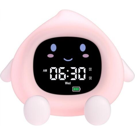 Réveil fruit rose, 142117113 mm, 1 unité, réveil lumineux pour dormir, gestionnaire de temps pour enfants, lampe de réveil pour étudiants. (1/5)