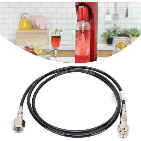 Kit adaptateur de tuyau externe W21.8-14 pour machine à soda SodaStream, noir, 2 m / 6,6 pi (1/5)