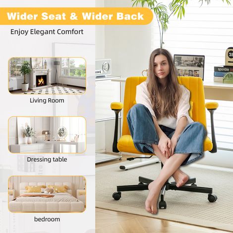 Même chaise bureau en velours avec accoudoirs pliants adapté étude et résidence. (1/5)