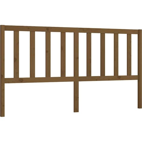 Maison Exclusive - Kopfteil Honigbraun 206x4x100 cm Massivholz Ki (1/5)