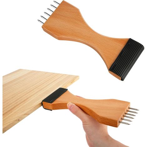 Outil Tendeur Sangle à Col Cygne, Outil Traction Sangle à Poignée en Bois avec Poignée Antidérapante et Broches en Acier Pointues pour Réparation Tapis Toiles et Meubles (1/5)