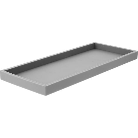 Plateau de Rangement en Silicone Élégant et Sûr, Organiseur de Salle de Bain et Coiffeuse, Design Gain de Place pour Bijoux et Accessoires'-'-