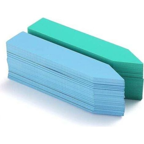 Wasserfeste Pflanzenetiketten aus Kunststoff für die Garten- und Baumschule, zur einfachen Unterscheidung von Pflanzenarten, wiederverwendbare Pflanzenetiketten (blau und grün).