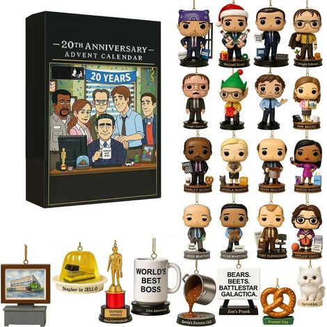Surprise gift sets from the TV series The Office, arrival of luxury cars, Christmas decorations in surprise gift sets, acrylic pendants (1/5)