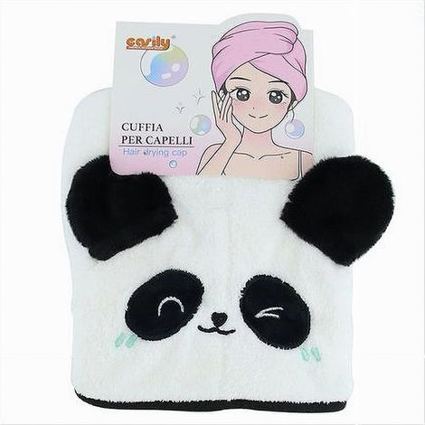 Cleafe - Cuffia Per Capelli Asciugamano Assorbente Shampoo Bagno Doccia Asciuga Panda 10732 - (1/2)