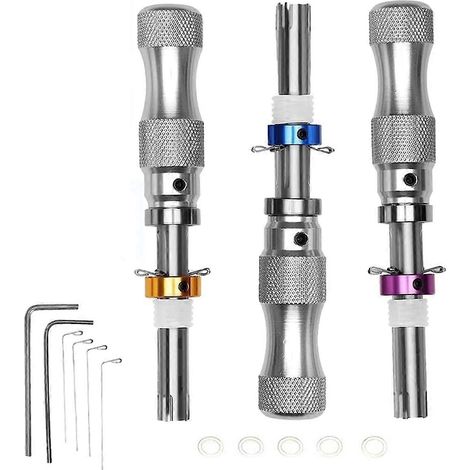 Kit d'outils tubulaires pour réparations domestiques, comprenant 3 pièces : extracteur de crochets/crochet à joint torique, clé et pic réglable. (1/5)