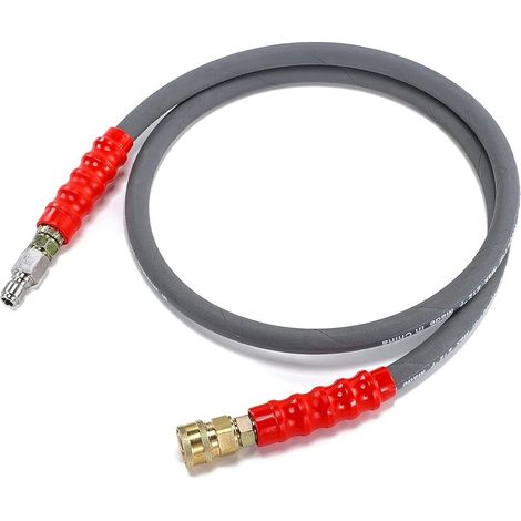 Tuyau de Rechange pour Nettoyeur Haute Pression, 1,5 m, Flexible de Raccordement Haute Pression, Raccord pour Enrouleur avec Raccord Rapide 3/8" (1/5)