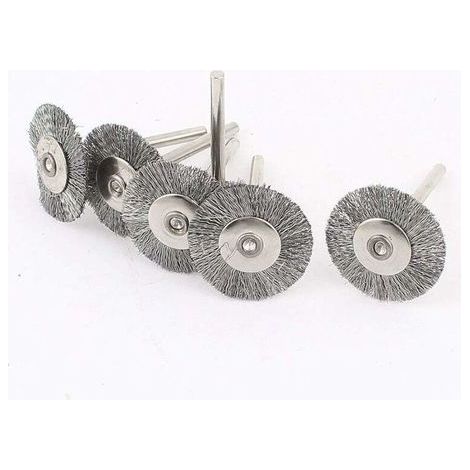 10 PCS Brosses rotatives en fil d’acier, métallique de forage brosses Dremel accessoires de outils rotatifs pour nettoyage polissage (1/4)