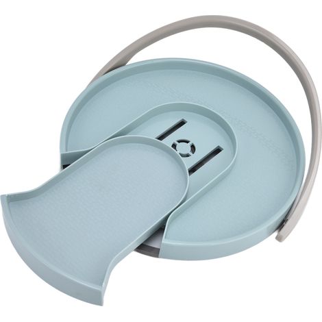 Plateau tournant de rangement de cuisine antidérapant pour épices et boissons, étagère coulissante pour placards et garde-manger, bleu (1/5)