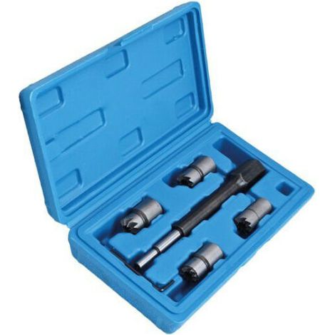 kit escariador asiento de inyectores diesel 7 pzas
