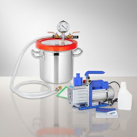 Melko Vakuumpumpe 127 l/min Vakuumkammer 200x200 mm Unterdruckpumpe Harzfalle 
