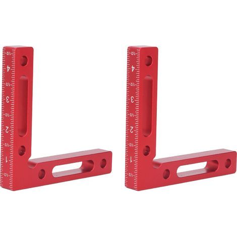 Rechtwinklige Positionierklemme, 90-Grad-L-förmiger Winkelmesser, Schreinerwerkzeug aus Aluminiumlegierung, 2 Stück (1/5)
