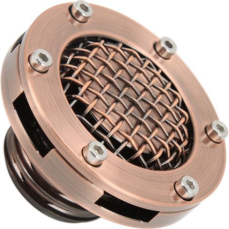 Couvercle de réservoir d'essence universel en métal, finition bronze, pour moto (1/5)