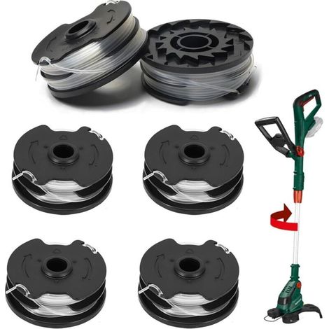 Parkside Lot de 6 bobines pour bobine fil coupe-bordure (Prt 550 A1/B2/C3 20-Li C3) Pièces rechange coupe-bordure, diamètre 1,6 mm et longueur 8,3 m, convient Compatible avec les Tondeuses - (1/4)