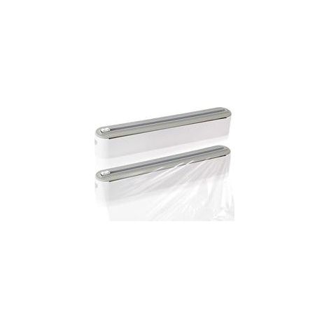 Lot de 2 distributeurs magnétiques de film alimentaire avec découpe, dérouleur et distributeur pour film aluminium, distributeur de film alimentaire, distributeur de film d'aluminium et distributeur (1/5)