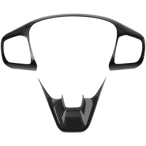 Lenkradbezug für Ford Focus Mk4 2019-2021 ST Line Auto Styling Zubehör Lenkradbezug Zierleisten Knopfrahmen (Kohlefaser Schwarz) (1/2)