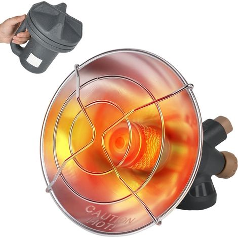 Radiateur à gaz portable, chauffage de tente à gaz 15000, 12500, 10000 BTU, 3 niveaux de chauffage avec allumage électrique, socle pliable, compatible avec 28 bouteilles de gaz UNEF pour la pêche, la (1/5)