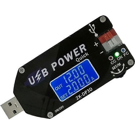 Module d'alimentation 1-30 V 2 A 15 W, alimentation régulée et ajustable QC2.0/3.0 compacte (1/5)