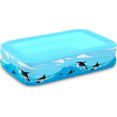 Aufblasbares Planschbecken, Schwimmbecken, aufblasbarer Pool, aufblasbares Kinderbecken, Babybecken, tragbare Badewanne, Kinderplanschbecken, 120 cm x 90 cm x 36 cm (1/5)