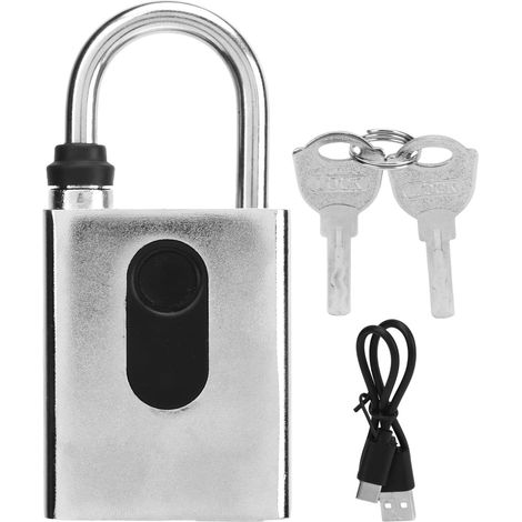 Verrou intelligent Bluetooth à empreinte digitale, déverrouillage par application, structure stable, serrure avec 2 clés (1/5)