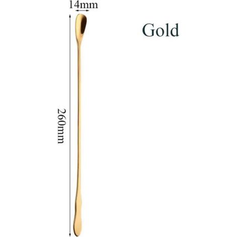 Cuillère À Cocktail - Acier Inoxydable - Tige Torsadée - Extrémité En Forme De Larme - 26 cm - Pour Bar Et Maison - 1 Pièce (1/4)