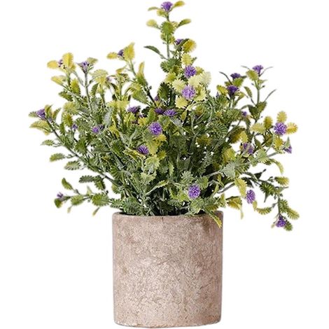 Plantas artificiales de interior，Mini plantas artificiales para decoración del hogar，Eucalipto artificial para uso en interiores en dormitorios (1/5)
