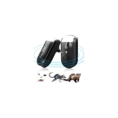 Lot de 2 Repulsif Souris Ultrason Rongeur Rat Veilleuse, Prises Répulsif Nuisible Esthétique Électronique Intérieur Naturel Anti-Rongeurs Furet Fouine Loir Grenier Voiture Animaux Pest